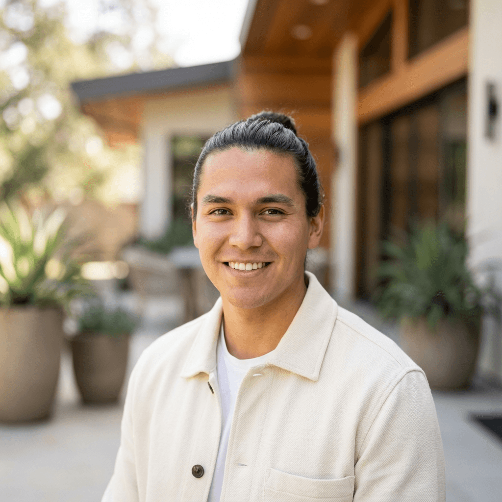 James Richardson reviewing notary documents