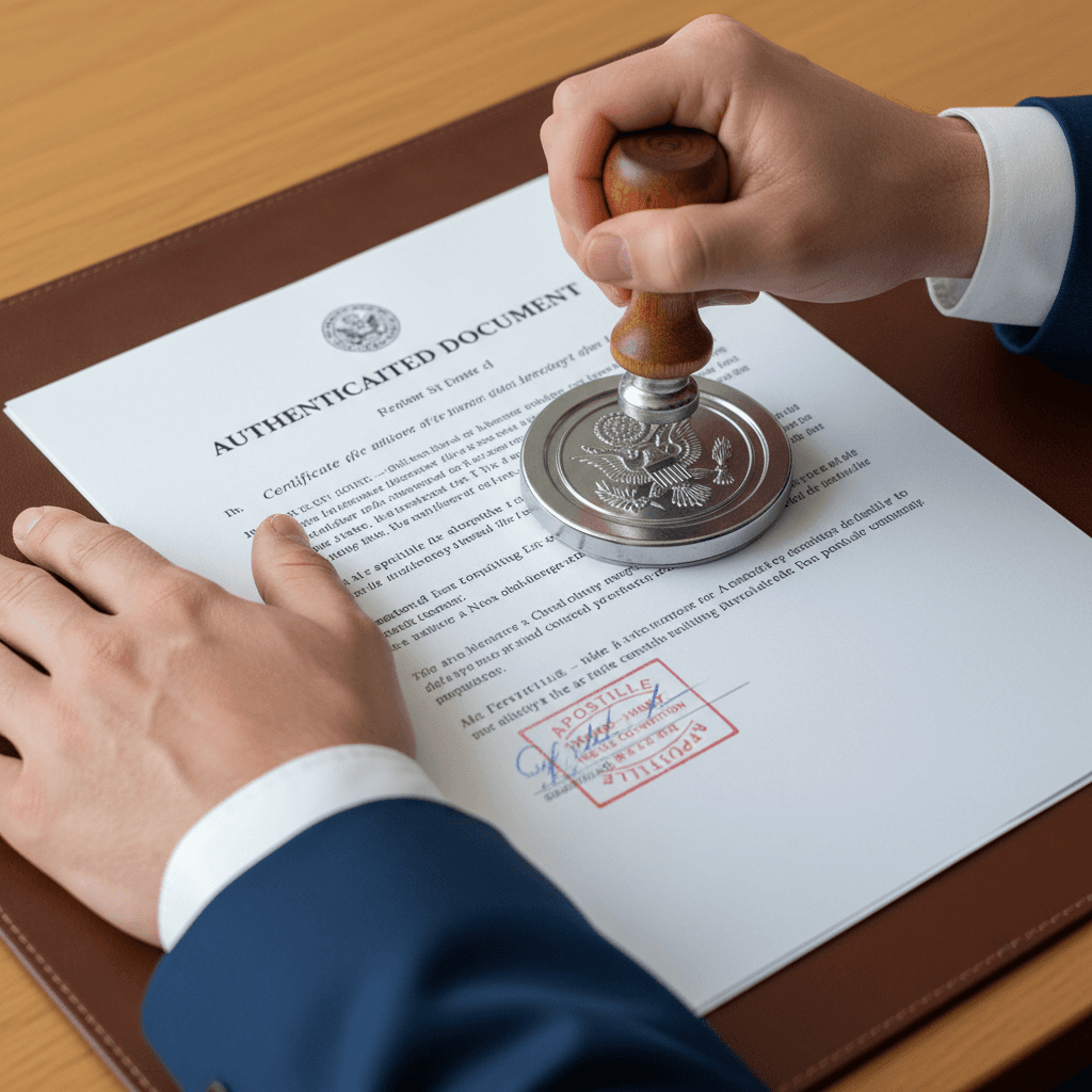 Apostille seal application
